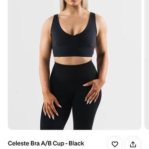 Alphalete Celeste sports bra A/B cup size medium. NWT black